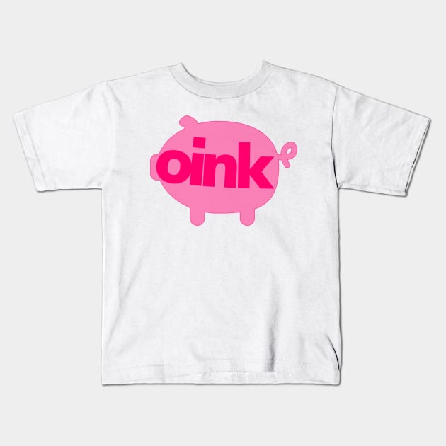 Oink Kids T-Shirt by bobdijkers